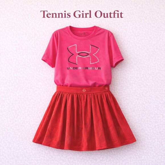 Lululemon Dresses & Skirts - Girls Tennis Outfit Set – Lululemon Skirt Size 4 + Under Armour Shirt YXL (Like